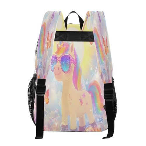 ALAZA Unicorn Butterfly Bubble Animal Clear Backpack PVC Transparent Bookbag Heavy Duty for Student Boy Girl Kids Adult School Travel Work3
