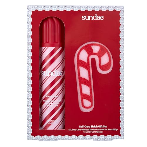 sundae Limited Edition Candy Cane Whipped Body Wash Shower Foam with Gift
