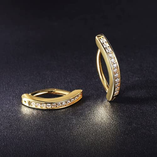 Shinyy 2 Piece Belly Button Ring For Women Surgical Steel Cubic Zirconia Navel Clicker Body Piercing Jewelry For Girls (Gold) #TOP1