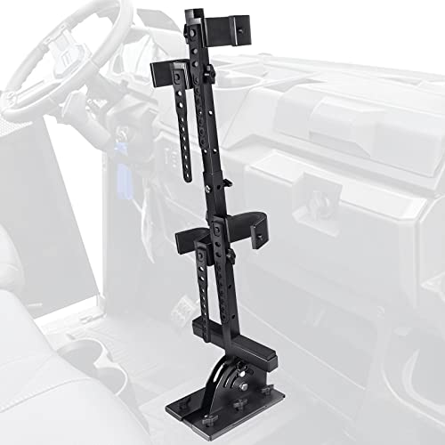 StarknightMT UTV Gun Holder Vertical Gun Rack Adjustable Stand-Up Mount for UTV and Golf Cart Ranger 1000 RZR General Defender Pioneer Teryx Mule