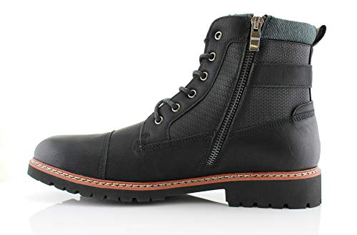 Image of Polar Fox Men's Casual Cap-Toe Ankle Boot Collection | Lace-Up Work, Combat, and Chukka Styles