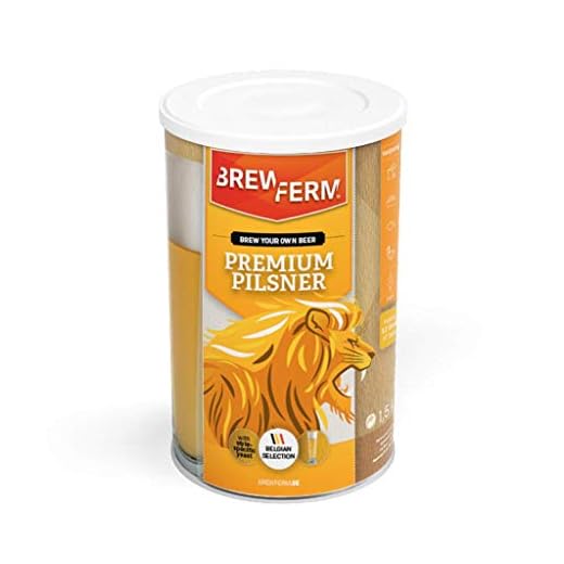 Brewferm - Kit de bière Premium Pilsner - Kit biere a faire soi meme - 12 Litres - Rafraîchissante, savoureuse et agréable amertume de houblon