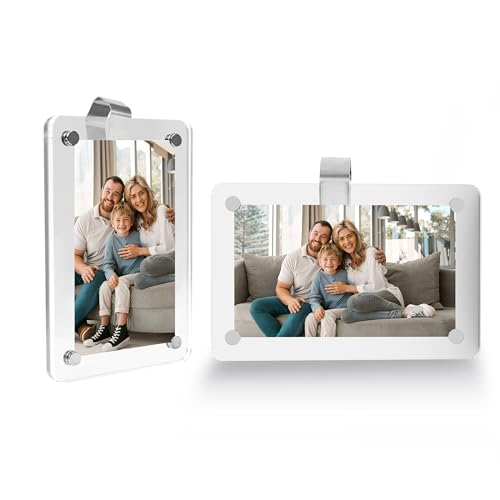 Car Sun Visor Photo Holder, Universal Magnetic Photo Clip, Decorate Your Car Visor Clip with Personality(2.4x3.5, 2PCS)