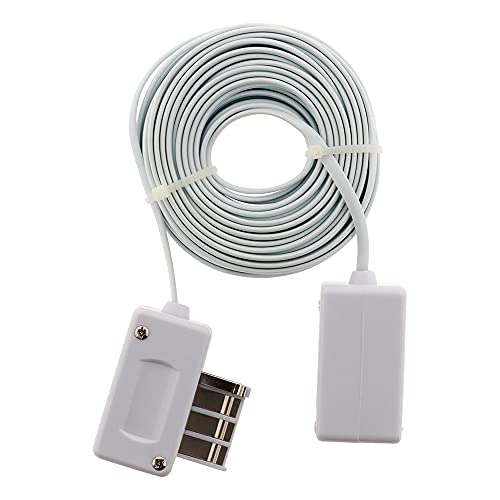 Zenitech - Rallonge Téléphonique Mâle Gigogne/Femelle - 8 Plots - Câble 10 m - Blanc - Compatible Appareils Standards - pour Prise Murale - Fiche Femelle - Raccordement Facile et Sécurisé