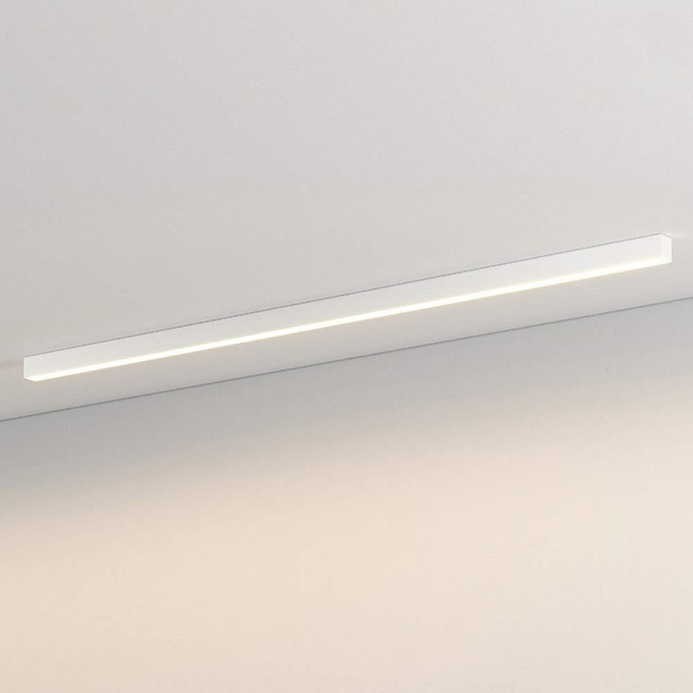 SYAXVOM Modern Linear Led Ceiling Light Fixture Black Metal Style Chandeliers Acrylic Flush Mount For Dining Room Living