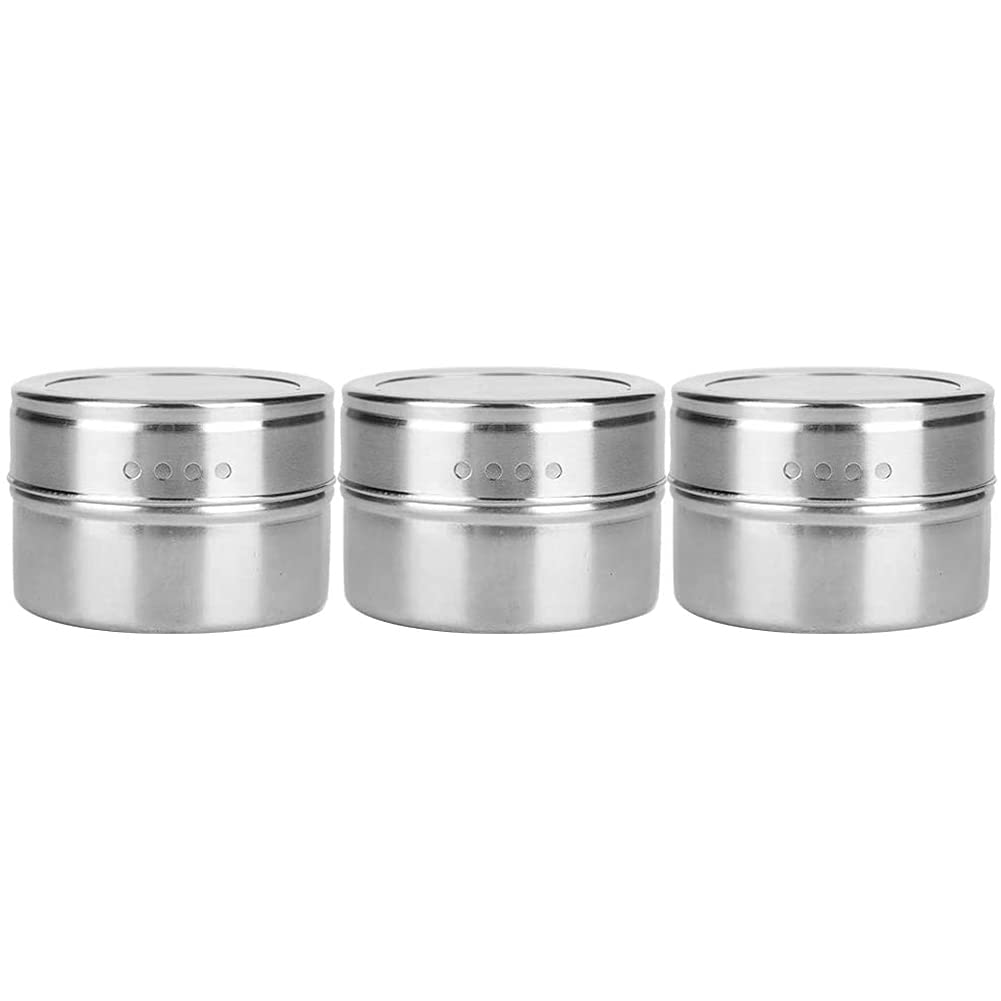 Pote de condimento magnético, Acero Inoxidable 3 * Cocina de Cocina Pote de condimento, Caja de condimentos de Pared magnética, Caja de condimentos de Pared