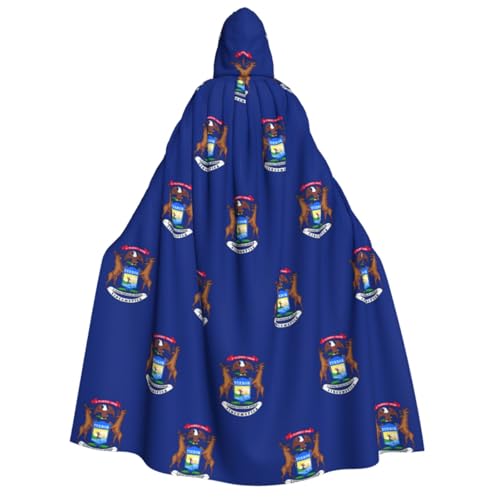 Cape à capuche médiévale Michigan 150cm pour cosplay et carnaval