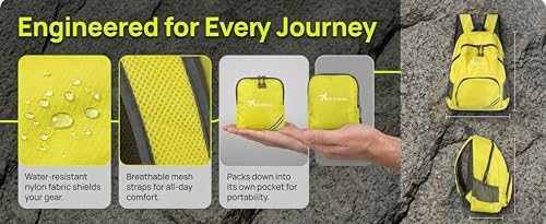 Mochila plegable deportiva para senderismo impermeable miniatura 6