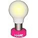 Produktbild alles-meine.de GmbH 3 Stück _ LED Tischlampen -  Glühbirne - Lampen - PINK / ROSA  - inkl. Name - Batteriebetrieben - SCHNURLOS & Kabellos - Touchfunktion - 24 cm hoch - Innen ..