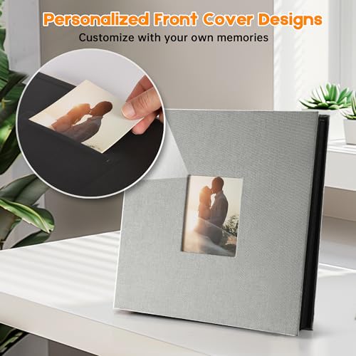 DazSpirit Photo Albums 6x4 Inch 1000 Pockets Slip In, Customizable Linen Cover Photo Album, Extra Large Capacity - Image 3