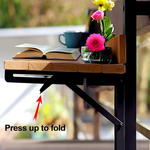 Table pliante murale réglable gain de place pour balcon et petit espace - 6
