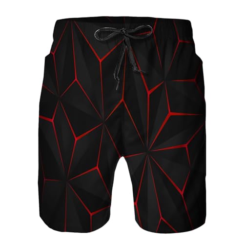 Mens Swim Trunks with Mesh Lining,Quick Dry Big Tall Board Shorts Swimsuit Beach Pants Swimwear Bathing Suits