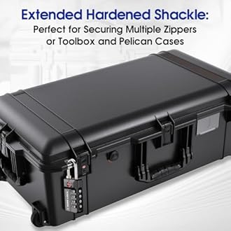 TSA Approved Travel Luggage Locks, Open Alert Combination Lock for School Office & Gym Locker,Toolbox, Pelican Case,Easy Read Dials- 1, 2 & 4 Pack (1, Black 2 Pack), Black 2 Pack, L, Compact