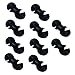 Yuauy 10 pcs Black Rotating S-Hook Clips Hook Shift Cable Brake Gear Cable Housing Fixing Holder Guide Cycling Bike Bicycle MTB