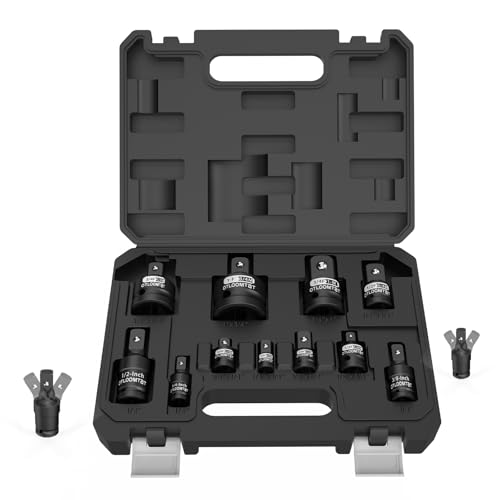 OTLOOMTBT 11PCS Impact Socket Adapter Reducer & Swivel Set
