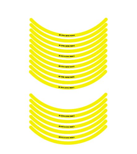 エムディーエフ リムストライプ ソリッドタイプ イエロー 10mm幅 12インチ RIM-10M-YE-12