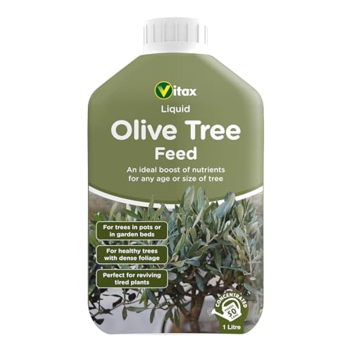 Vitax Olive Liquid Tree Feed - Fast acting with Extended Nitrogen Release for Healthier Growth, Dense Foliage & Improved Fruiting - Suitable For Borders, Pots & Containers - 1L