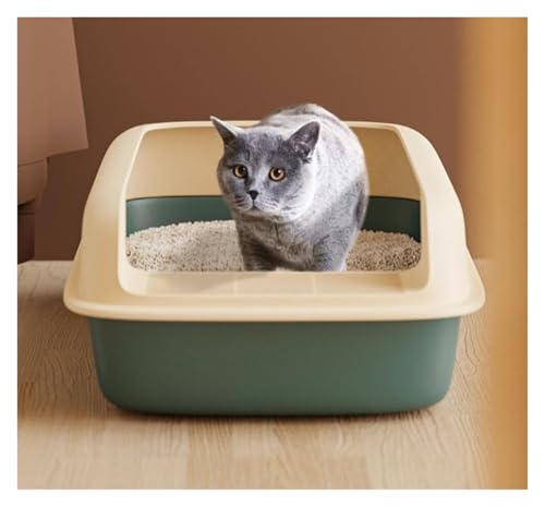 Arenero grande para gato con lados altos y anti-salpicaduras miniatura 5