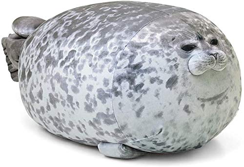 UULMBUJ Cute Seal Plush Pillow, Chubby Blob Seal Stuffed Animal Plush Toy Large Fluffy Seal Gifts,Angry-S(30cm/11.8