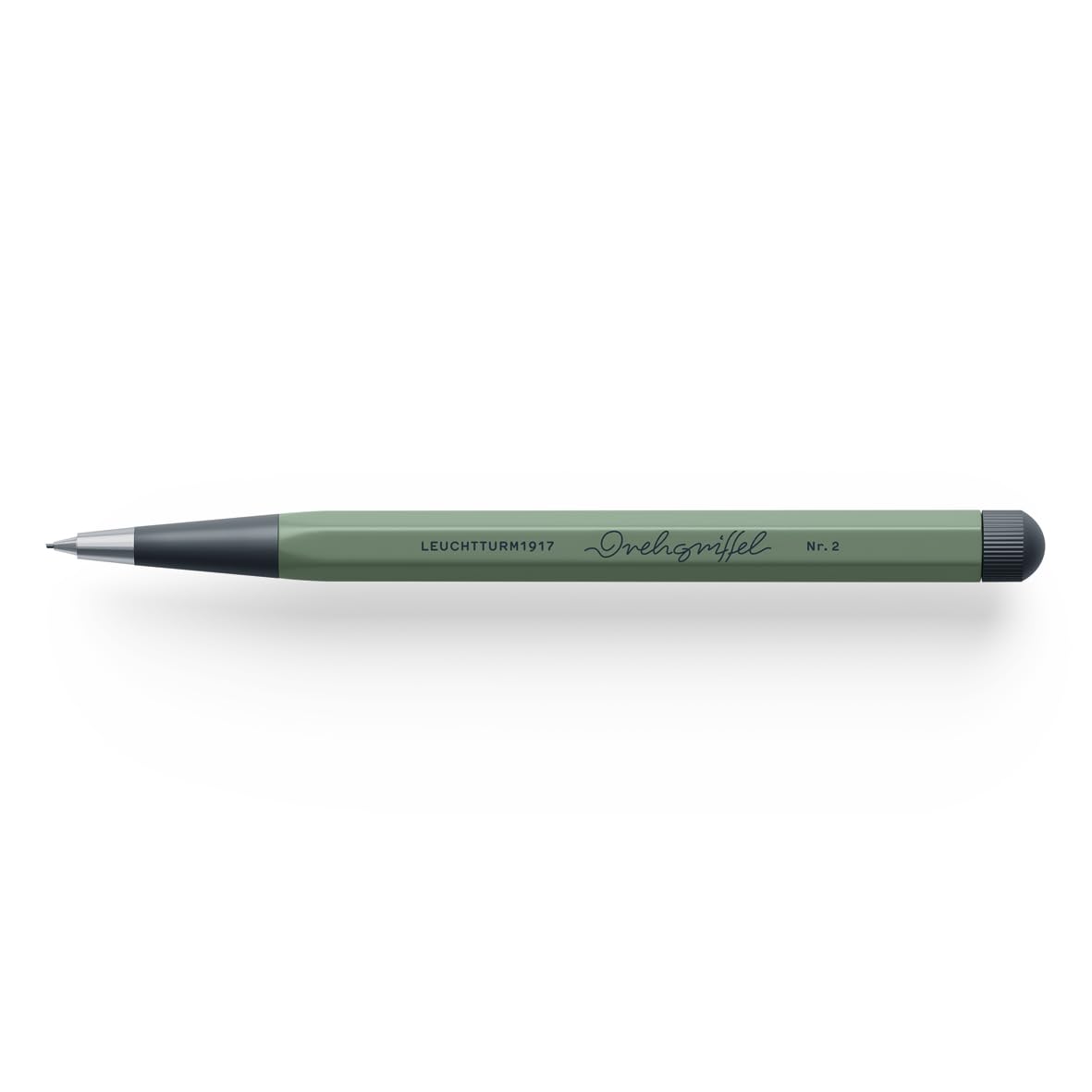 LEUCHTTURM1917 - Drehgriffel Mechanical Pencil - Refillable Writing Stylus with 0.7 mm HB Graphite Lead (Olive)