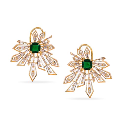 Image of Rubans Stud Earrings American Diamond Trendy Jewellery for Women & Girls
