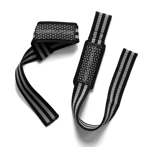 Image of Gymreapers Lifting Wrist Straps for Weightlifting, Bodybuilding, Powerlifting, Strength Training, & Deadlifts - Padded Neoprene with 18 inch Cotton