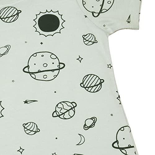 Image of Be Awara Kids Printed Half Sleeves T-shirt & Shorts Clothing Sets, 100% Cotton Soft Unisex Cord Set, Comfortable Wear for Kids With Cool Prints, Everyday Casual Wear for Boys & Girls