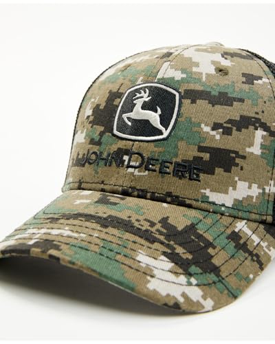 Image of John Deere Men's Digi Camo Flat Stitch Cap /Hat - LP86103