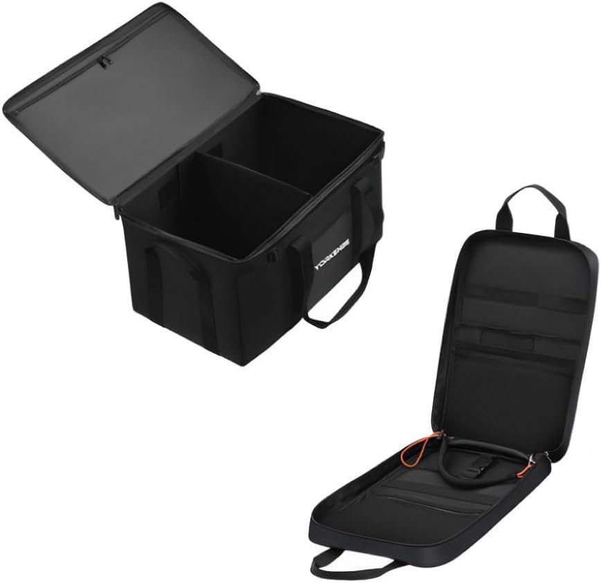 Camp Kitchen Organizer & Large Capacity Camp Kitchen Box, with Paper Towel Holder, Multi-pocket Waterproof Portable Storage for BBQ Outdoor Cooking Essentials