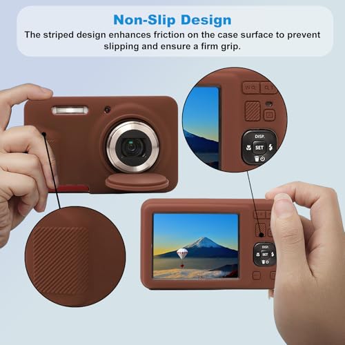 Funda de silicona para cámara Kodak PIXPRO FZ55 color café miniatura 5