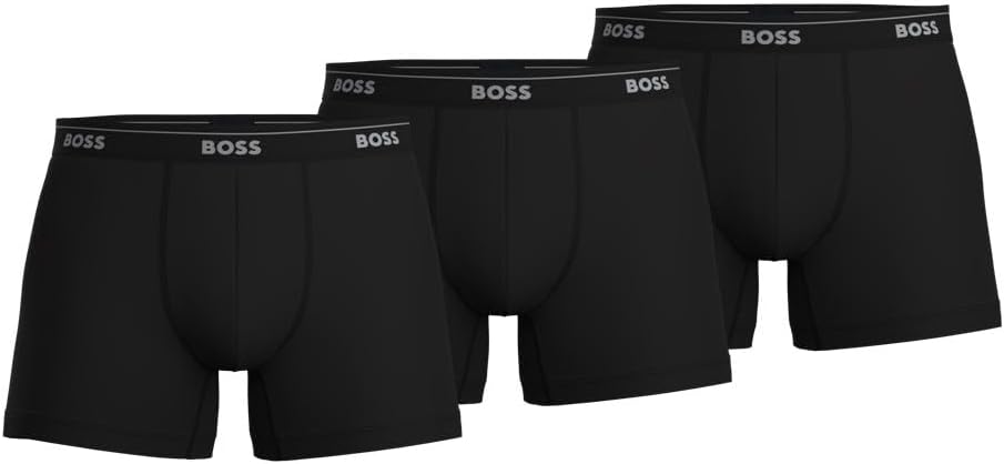 Hugo Boss mens Cotton Stretch Boxer Brief, Pack of 3 Boxer Briefs