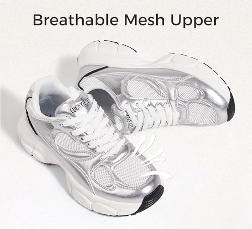 LUCKY STEP Women's Running Shoe Platform Chunky Walking Sneakers Breathable Mesh Comfy Lightweight Fashion Casual Tennis Dad Shoes2