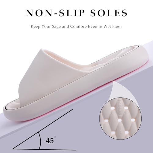 Quick Drying Shower Shoes Men Lightweight Shower Slippers with Drain Hole Soft Women Bathroom Slippers for Gym, Spa, Pool Anti-Slip Shower Shors Home Bathing Slipper Sandals4