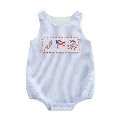 Image of BeQeuewll Summer Baby Clothes Newborn Boy Smocked Bubble Romper Plaid Overall Mamas Boy Infant Outfit