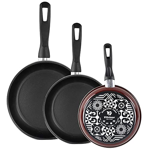 MAGEFESA Lote de 3 sartenes borgoña de 18/20/24