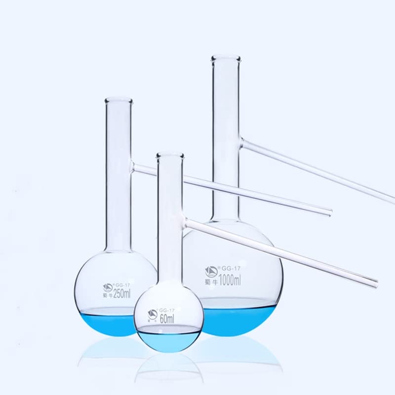 Frasco de vidrio para laboratorio, Matraz de destilación de vidrio de cuello corto de 60 ml a 1000 ml, matraz de ebullición de silicato for laboratorio, 1 unidad/lote(500ml)