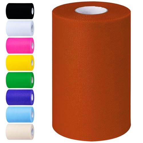 Crimson Tulle Fabric Rolls 6 Inch by 100 Yards Tulle Roll Spool Fabric