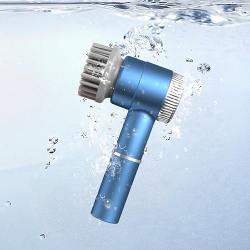 Image of Handheld Electric Spin Scrubber, Cordless Handheld Scrubber with Battery Level Display, Rechargeable Power Scrubber with 3 Adjustable Speeds & 5 Replaceable Heads for Kitchen, Bathroom, Sink, Window