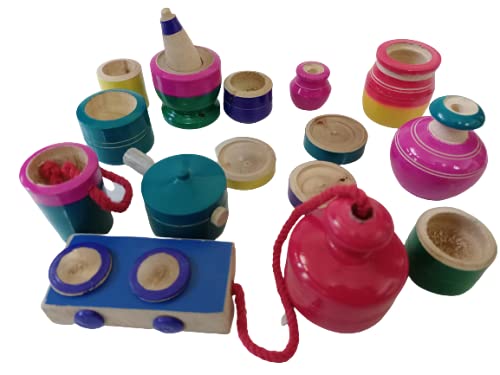 Thenkumari Handcrafted Wooden Kitchen Set for Kids Girls with Stove and Cylinder (B08ZJP3PWZ) Amazon Price History, Amazon Price Tracker