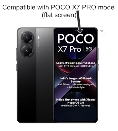 Image of FAD-E Tempered Glass Screen Protector Guard Compatible for POCO X7 PRO 5G
