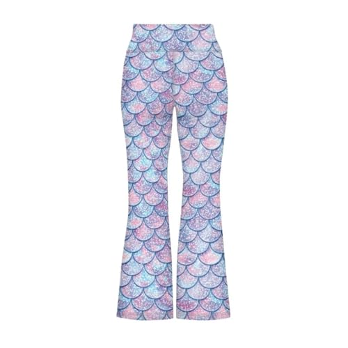 Image of Girls Flare Leggings 5-14T Cute Bell Bottoms for Girl Yoga Pants for Gym