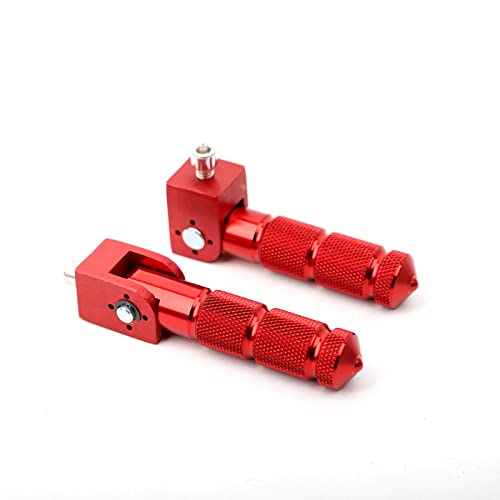 Minho Red Cnc Folding Motorcycle Bicycle Foot Pegs M8 Rear Footrest Peg Footpeg For Mini Bike Parts Honda Grom Msx125 M9 Install Hole #TOP1