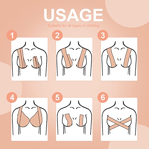 Imzicxic Boob Tape, Boobytape For Breast Lift Water & Sweat Proof Chest Support Tape With 5 Pairs Satin Breast Petals, 2 Pair Silicone Nipple Cover 36 Pcs Double Sided Tape Suitable For A-G Brown #TOP2