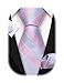 Hi-Tie Plaid Tie Pink Blue Wedding Set
