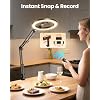 ترقية حامل الهاتف للكاميرا العلوية Ring Light للمكتب،وEvershop 10 Selfie Light مع حامل ثلاثي الأرجل لجهاز iPhone،وLight مع حامل هاتف لتسجيل الفيديو،وZoom Meeting، والبث المباشر Tiktok، وYouTube