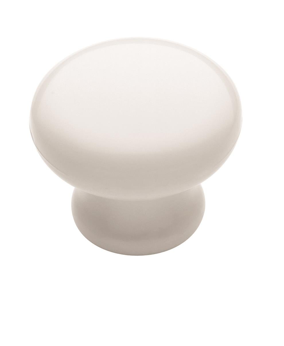 Amerock 902WHT Allison Value Hardware Round Knob, White, 1-1/4-Inch