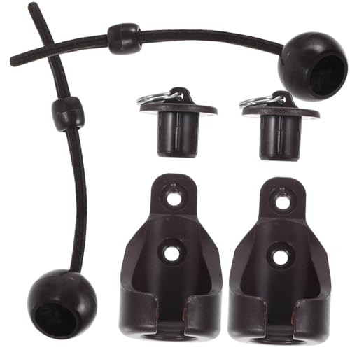 DIYEAH 1Set Bungee Cord Curtain Bracket Set Windproof Rope Buckle Kit for Indoor Shades Outdoor Blinds Durable Practical Curtain Supplies Easy Installation