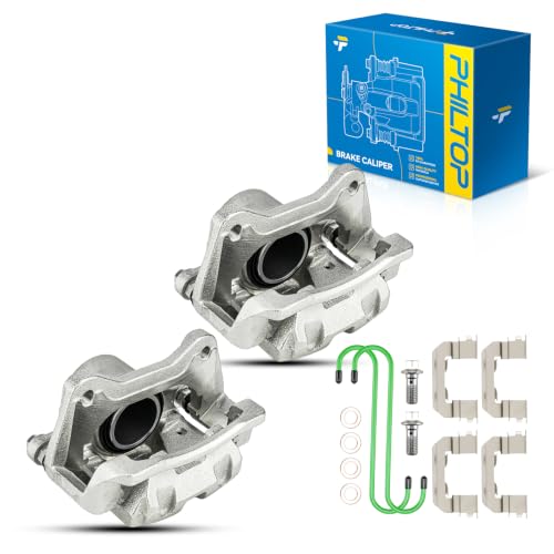 Image of PHILTOP Front Brake Caliper for Hyundai Sonata, Kia Optima, 2 Pcs | Fits 2013-2015 Hyundai Sonata 2.4L GLS, 2011-2016 Kia Optima 2.4L LX. Replaces OE: 581803QA50, 19B6460S