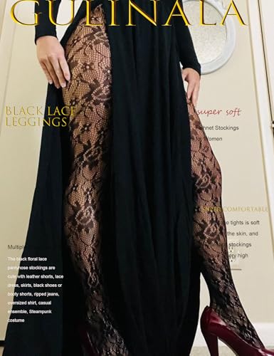 Image of Lace Tights Lace Stockings Sunflower Fishnet Stockings for Women Leggings Floral Pantyhose