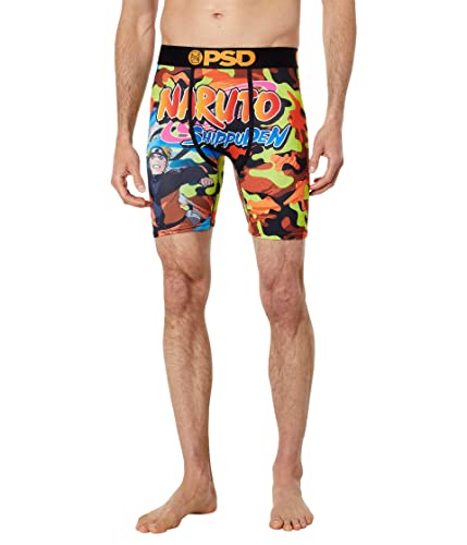 PSD Men's Naruto Blaze Camo Boxer Briefs, Multi, XL